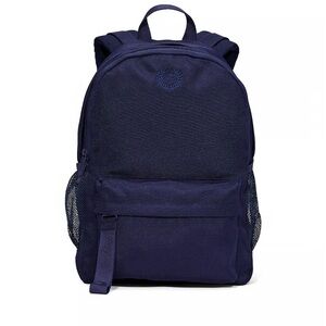 VS Pink Ivy Classic Canvas Backpack in Midnight Navy adjustable polyester zipper